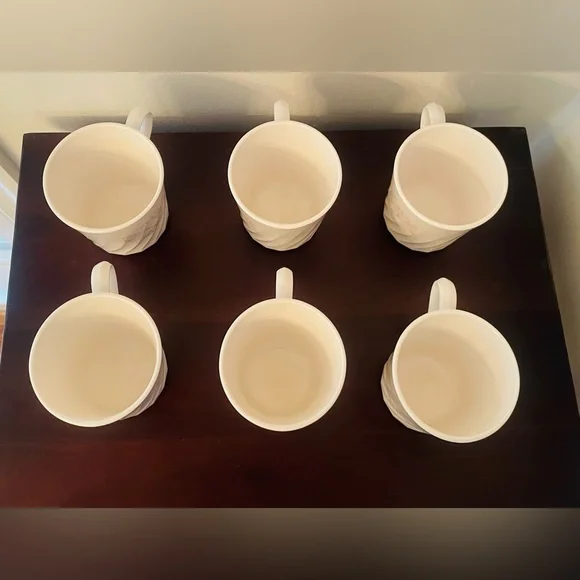 6 Pristine Vintage Corningware Pink Flower Floral Coffee Or Tea Cups - Picture 7 of 7